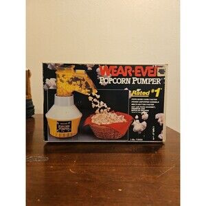 Vintage In Box 70s Wear-Ever Popcorn Pumper Hot Air Popper 73000 Butter Tray